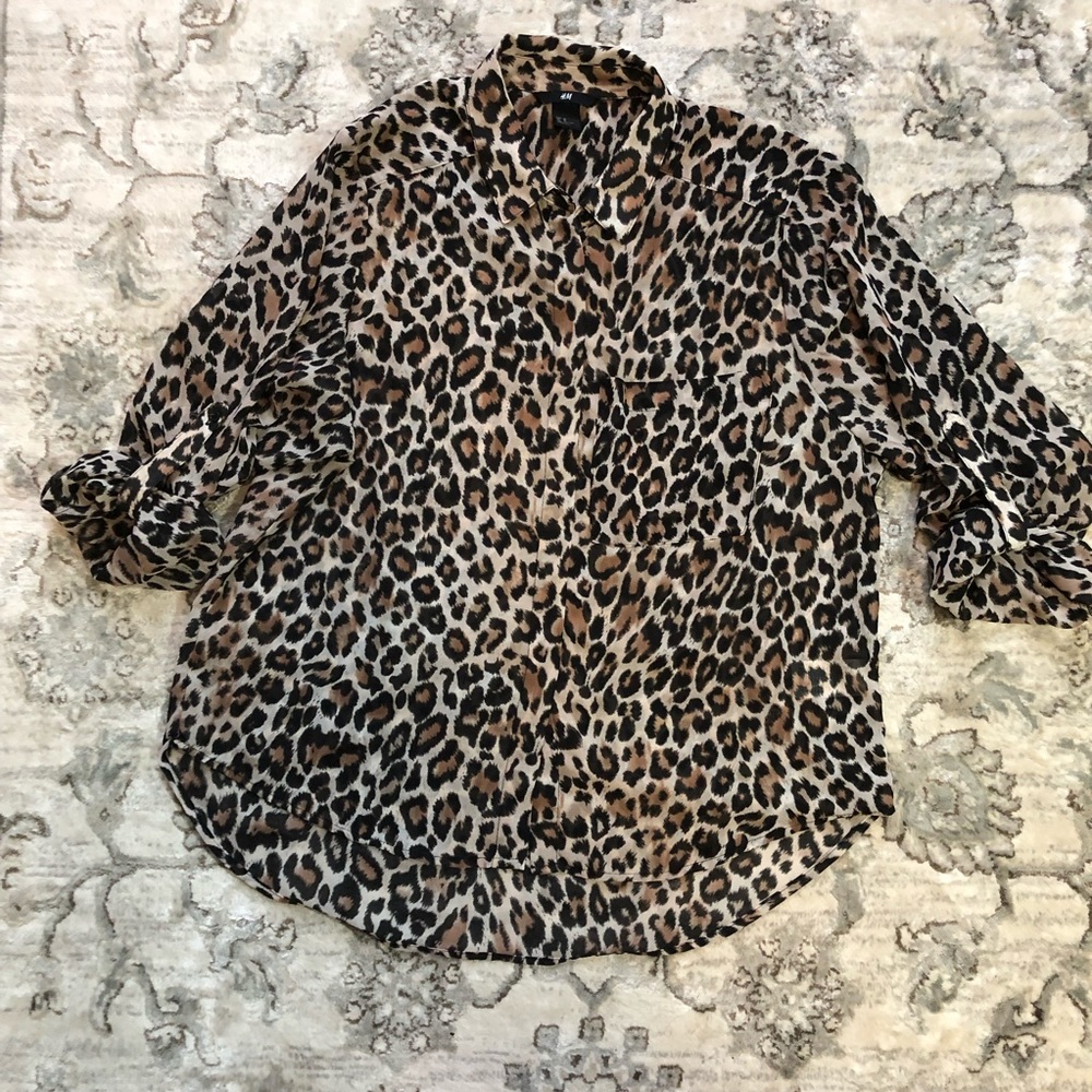 Cheetah-print blouse